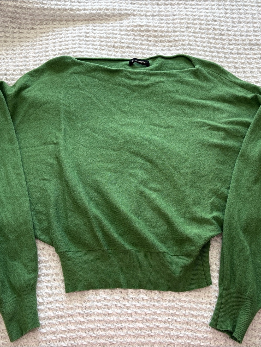 Aritzia Kelly Green Boatneck Sweater